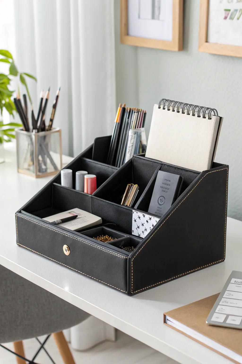 Keep their workspace neat and tidy with a stylish desk organizer.