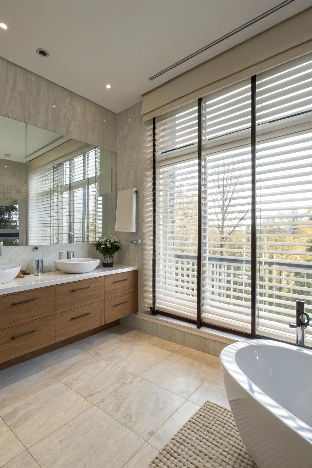 Venetian blinds offer style and functionality in any room.