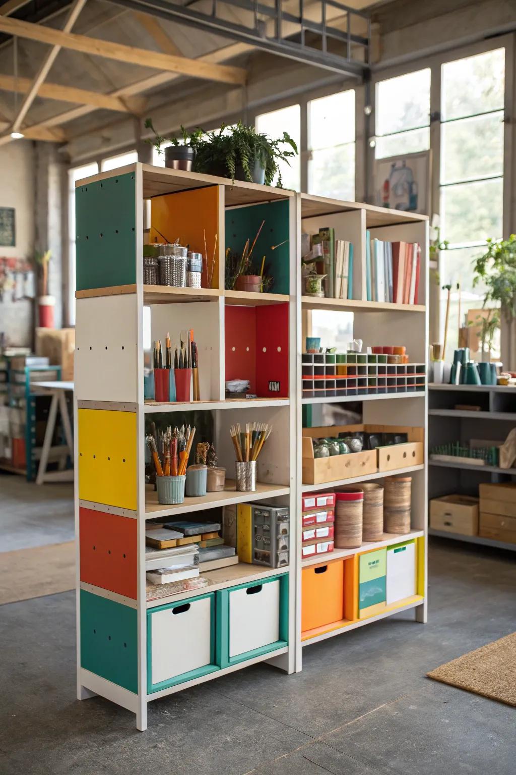 Modular shelving adapts to your changing needs.