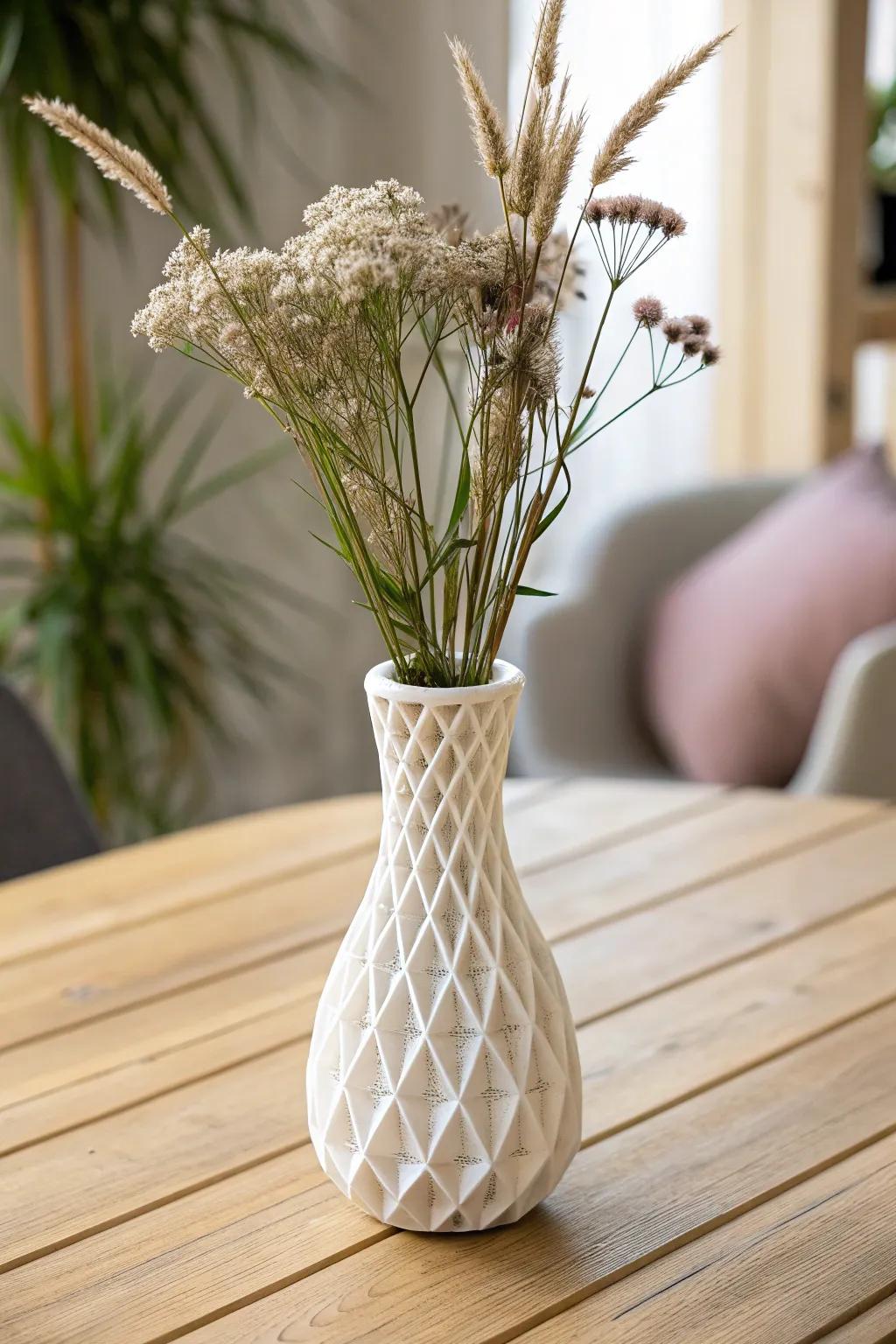 Celebrate Mother's Day with a touch of craftsmanship and creativity – a composite 3D printed vase that combines minimalist elegance with Boho charm.