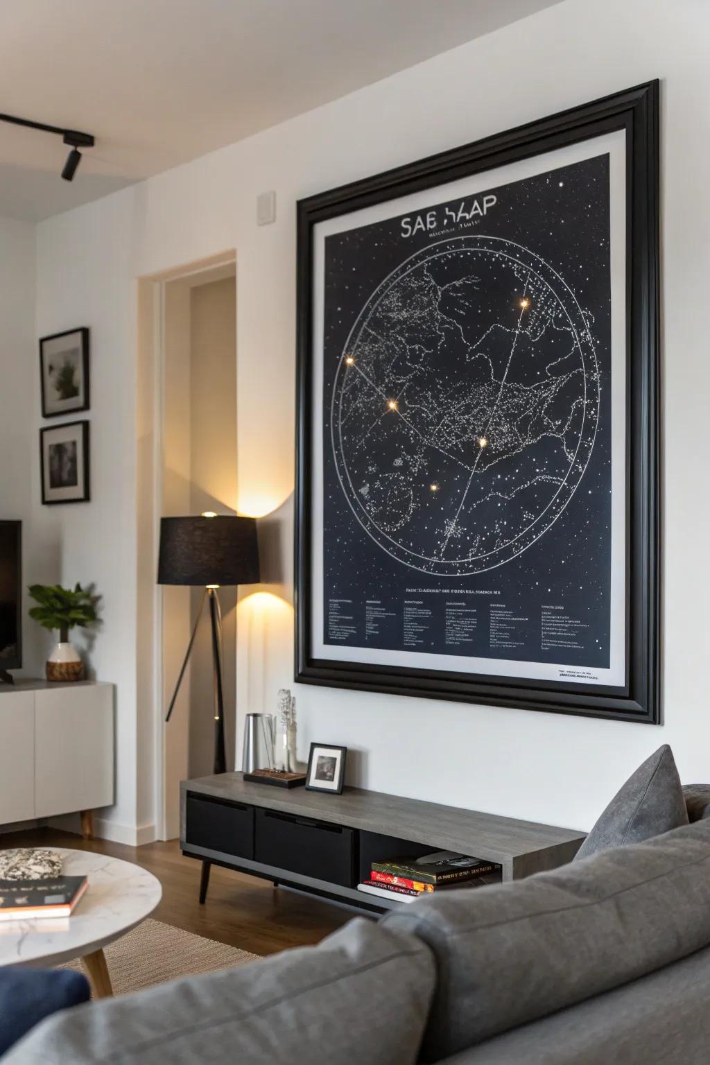 Reach for the stars: Personalized star map marking a special moment.