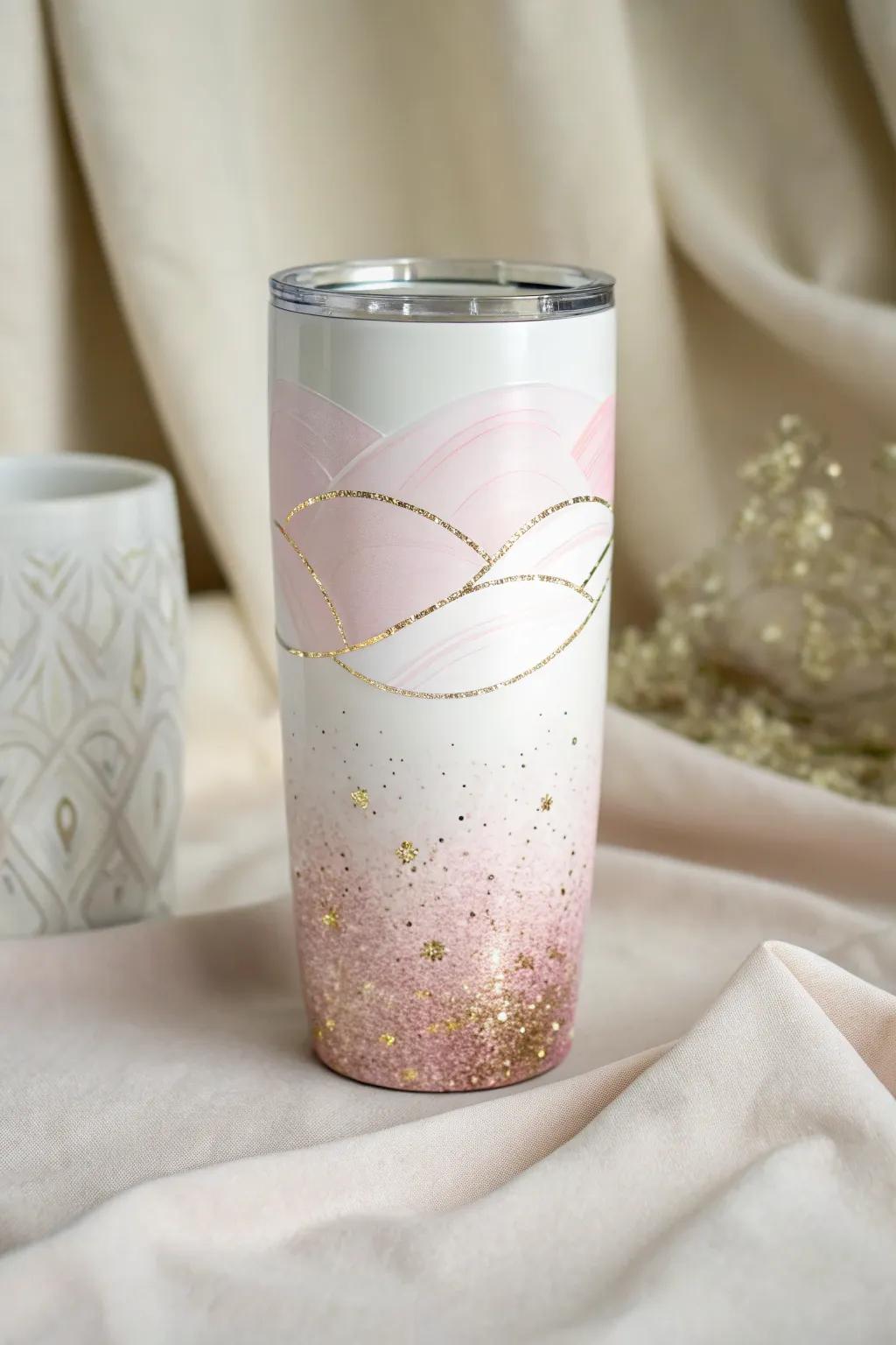 Elevate your tumbler game with a touch of glittering magic.