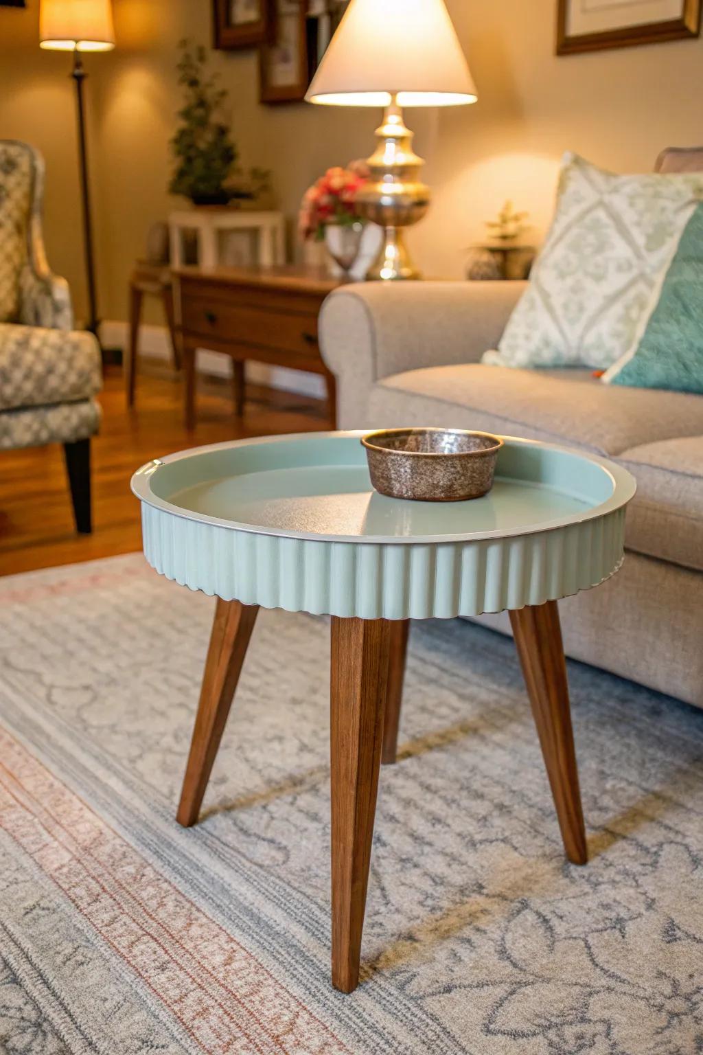 A sleek side table that adds a touch of mid-century flair to any room.