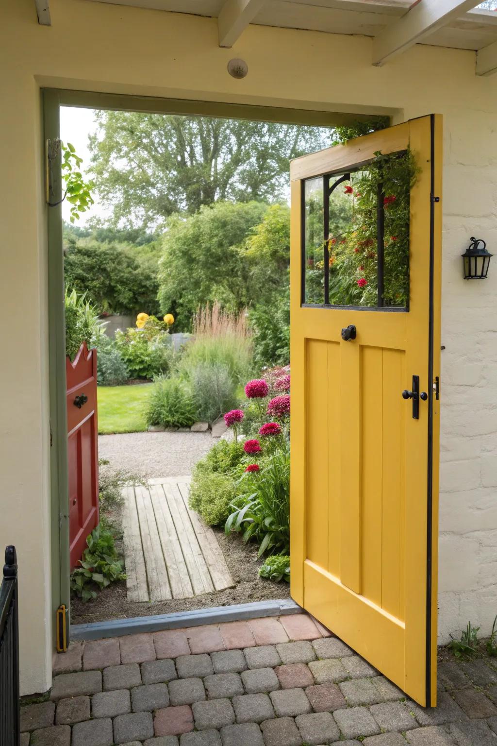 Dutch doors provide functional versatility and a delightful cottage feel.