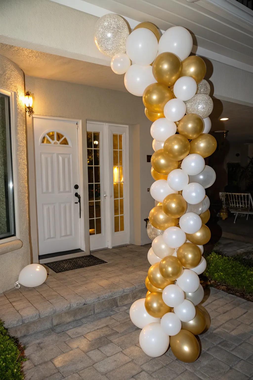 Welcome your guests with a striking balloon column.