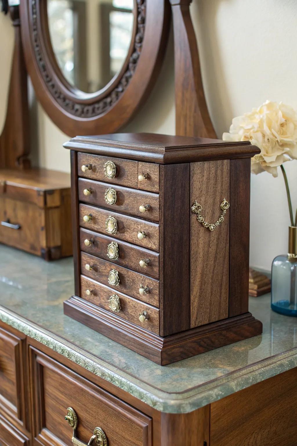 A sophisticated bandsaw jewelry box for your treasured accessories.