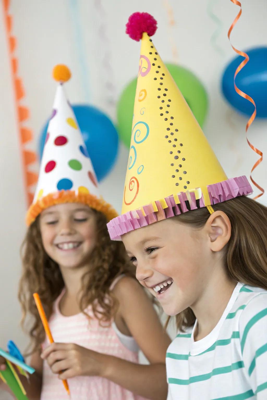 Top off the celebration with DIY party hats.