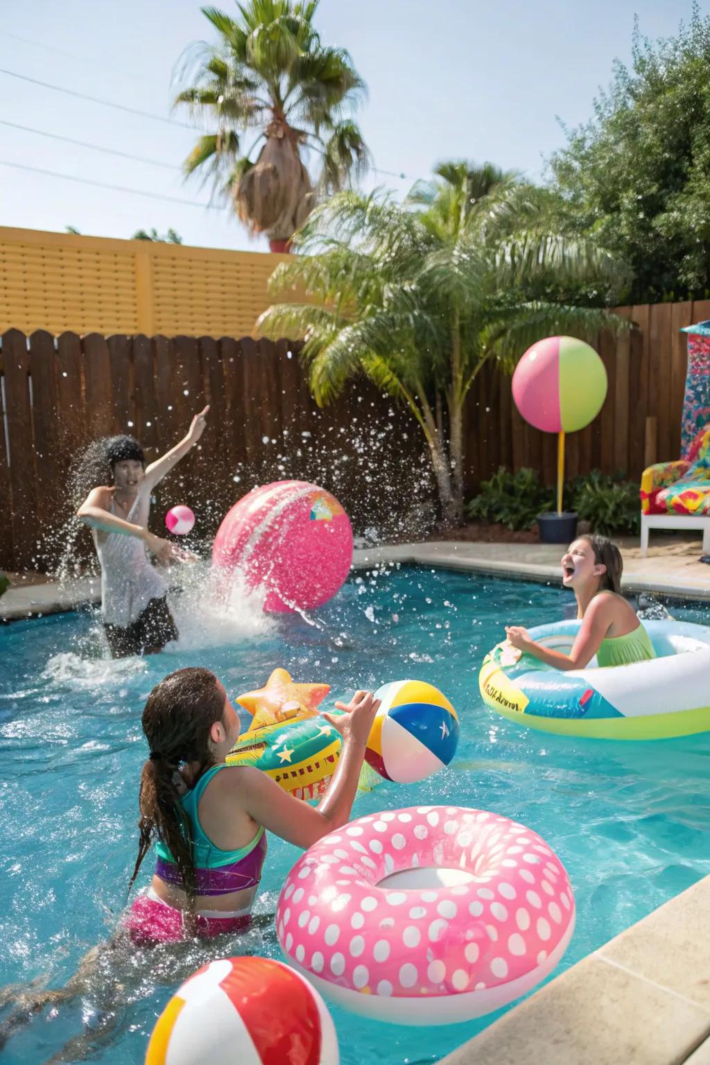 Make a splash with a lively pool party celebration.