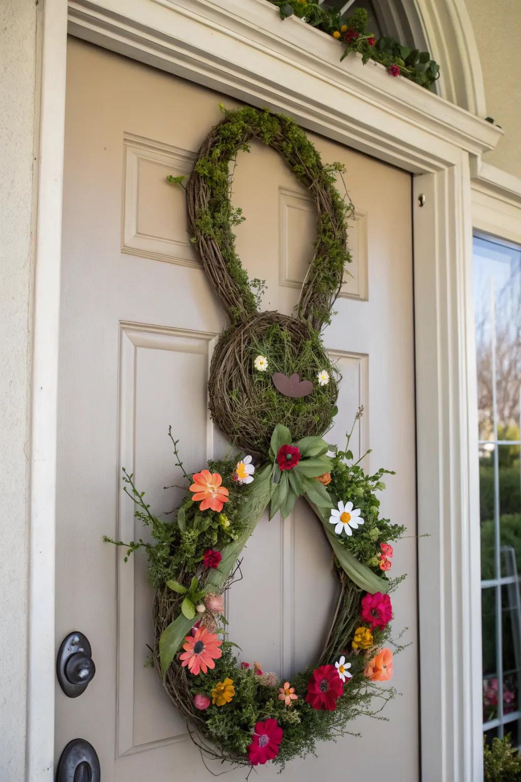 A grapevine bunny wreath is a perfect way to welcome spring.