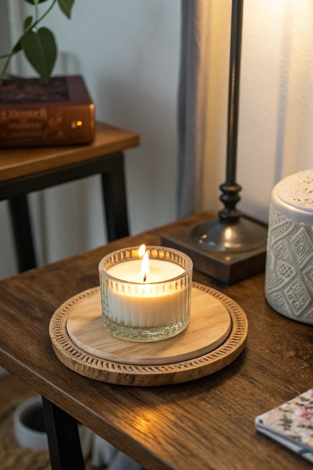 Create cozy ambiance with mini candle holders from candle lids.