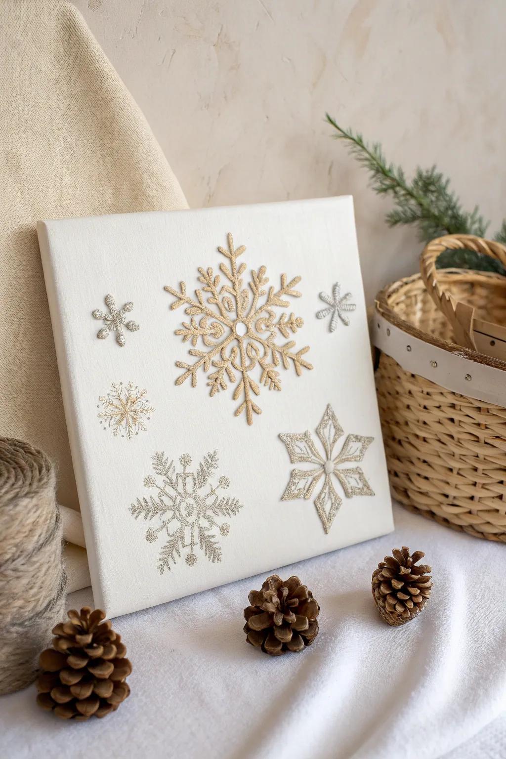 Celebrate the season with a beautifully crafted winter-themed canvas. ❄️✨ Perfect for adding a touch of nature to your birthday decor.