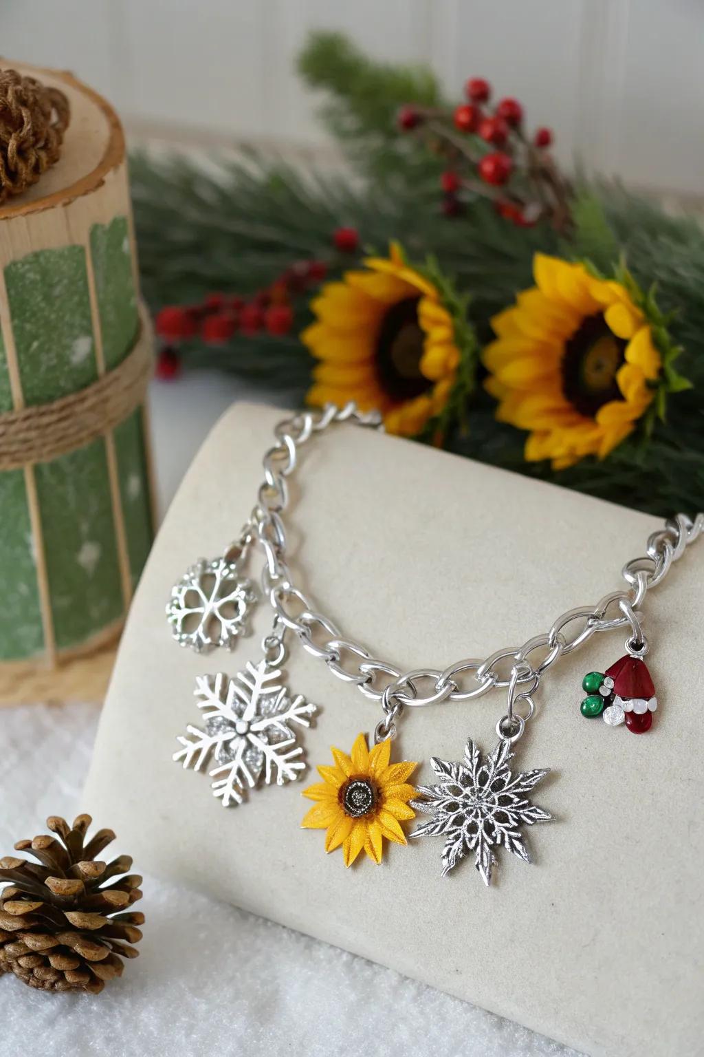 A charm bracelet that evolves with the seasons, bringing a touch of nature's cycle to your style.