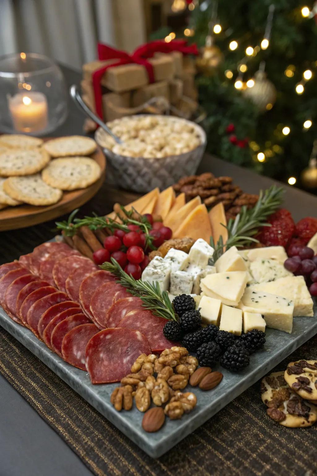 A gourmet meat and cheese platter adds sophistication to your buffet.