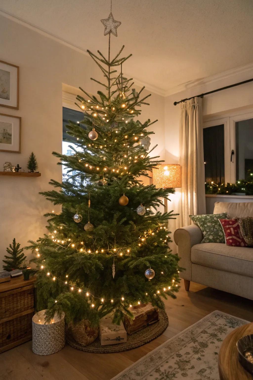 Norfolk Island Pines make charming tabletop Christmas trees.