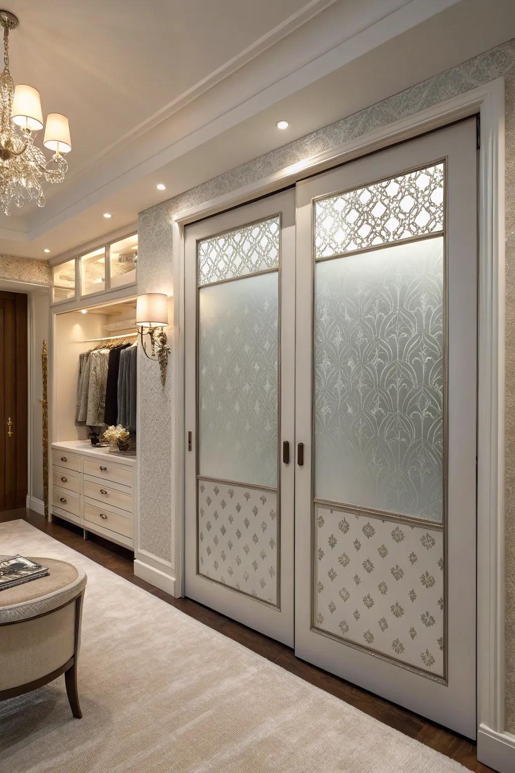 Glass doors bring a modern, airy feel to your space.