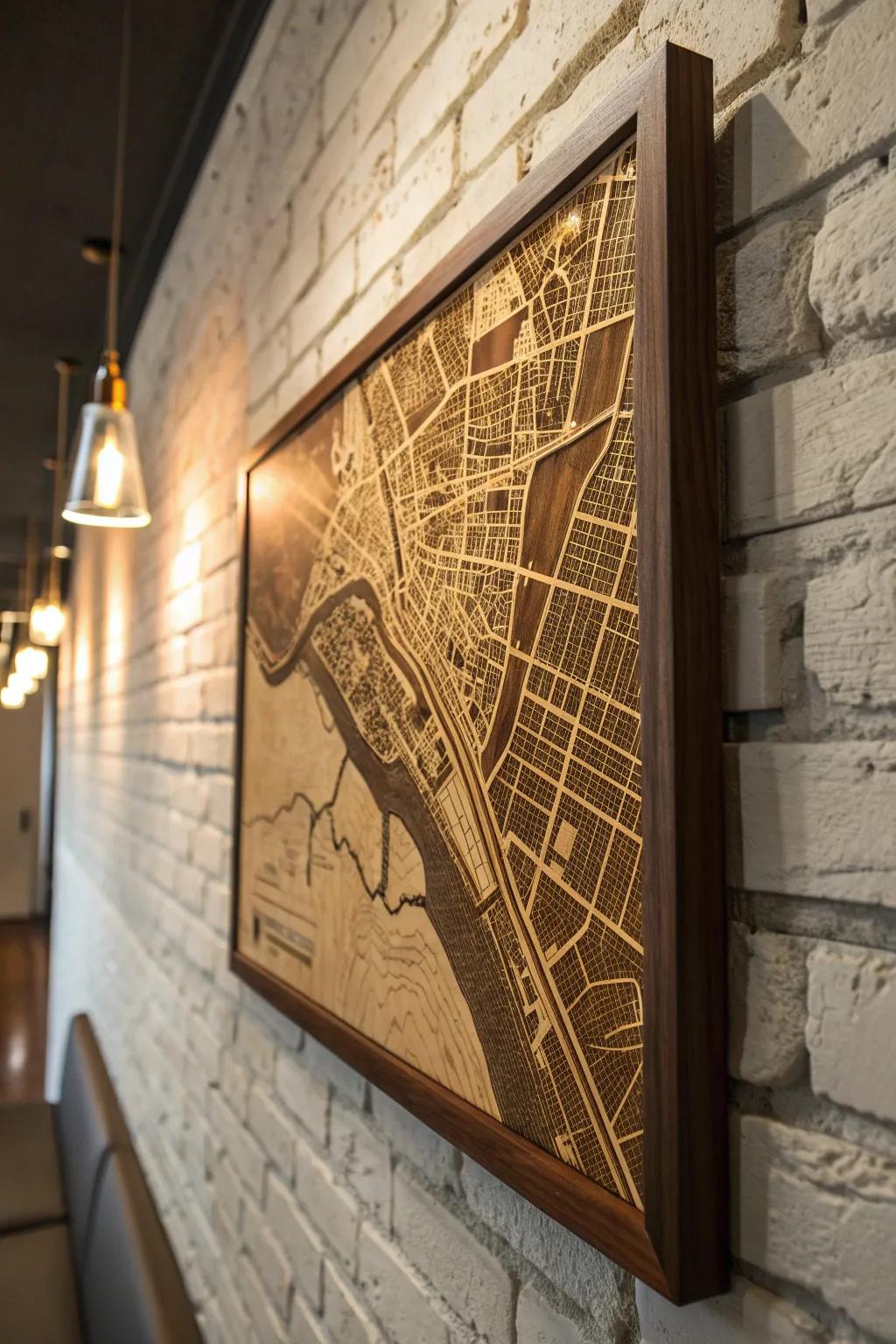 Capture the world in wood: A handcrafted map that tells your story.