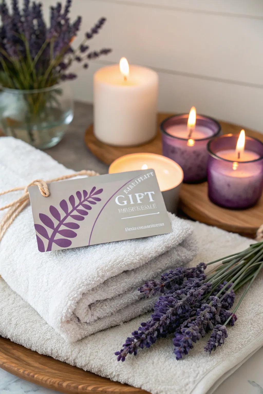 Give the gift of relaxation with a spa gift card.