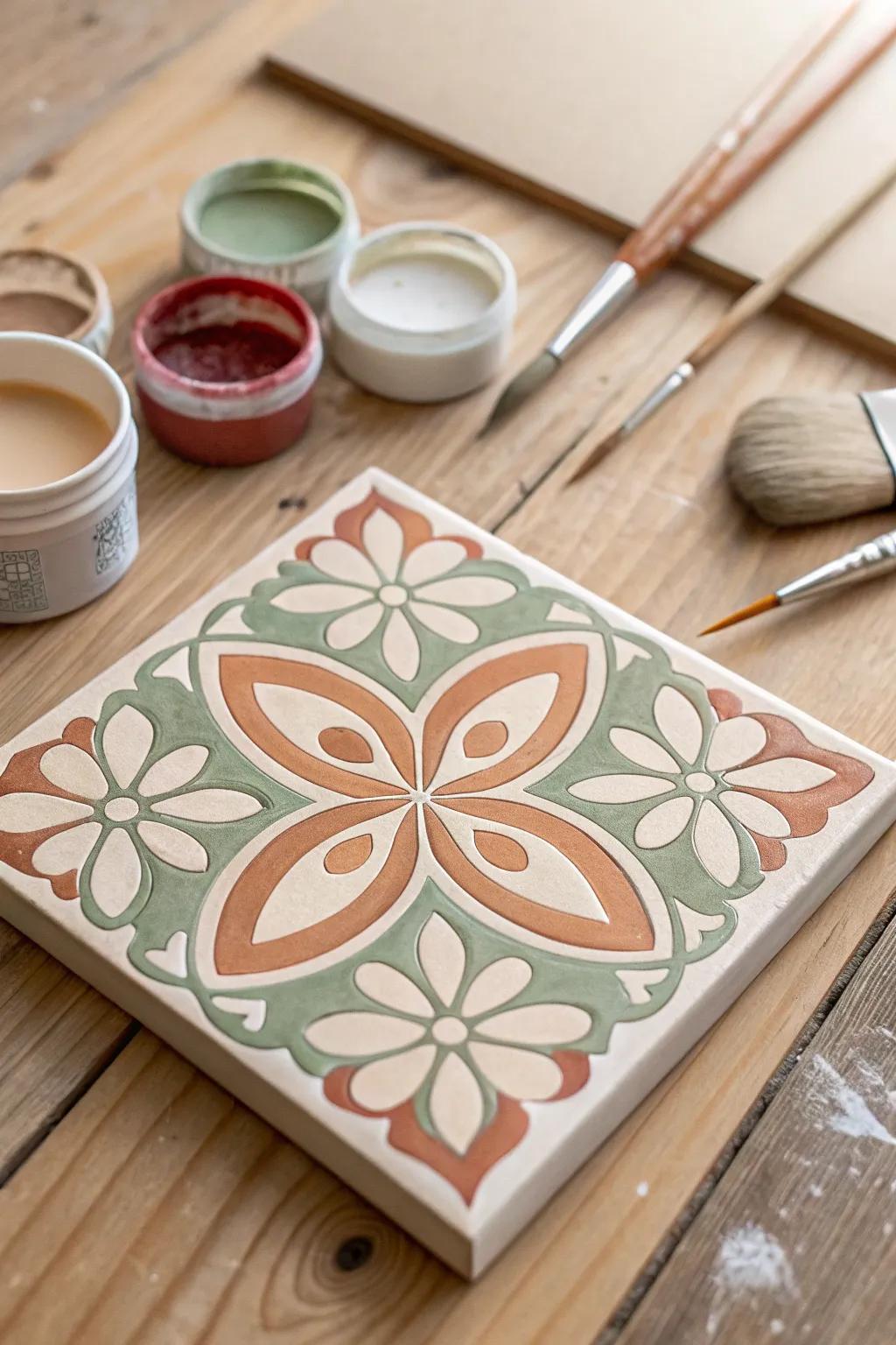 Create your own masterpiece: Hand-painted ceramic tiles that bring art and elegance into your home.