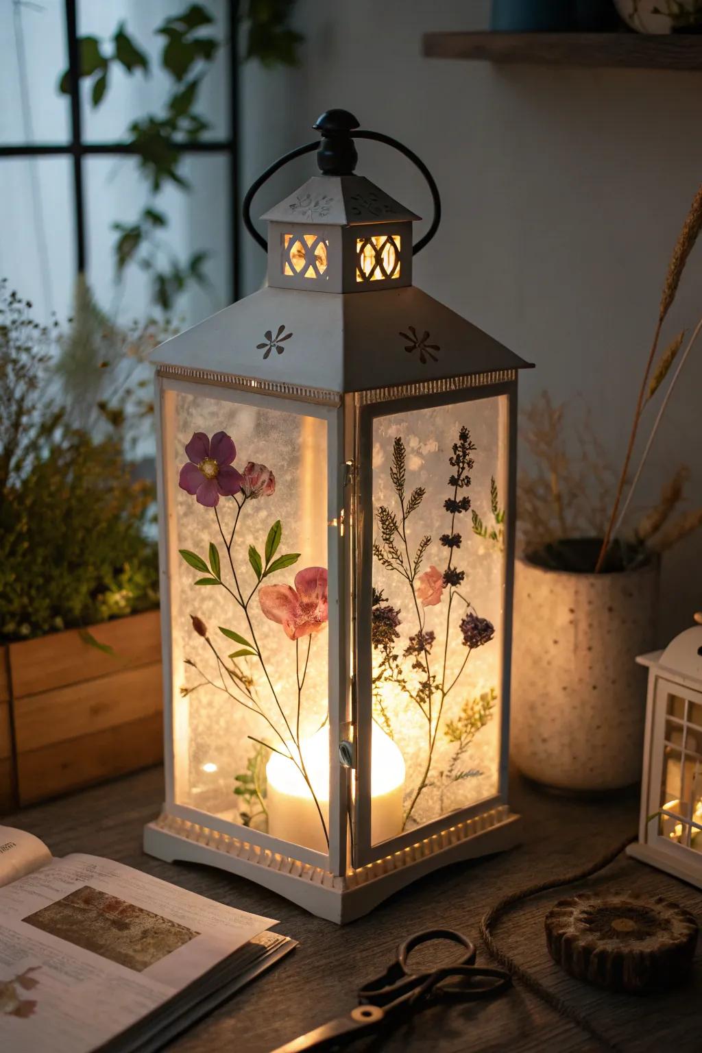 Enchant your space with the gentle glow of flower lanterns.