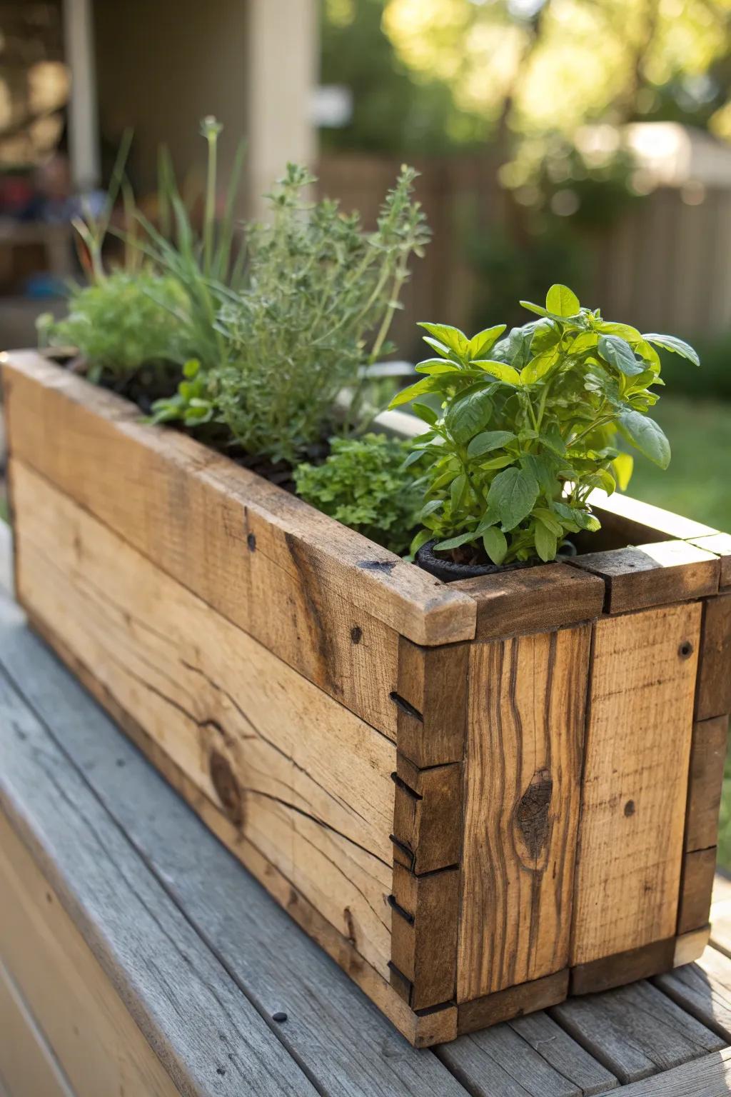 Elevate your garden's charm with handcrafted wooden planter boxes.