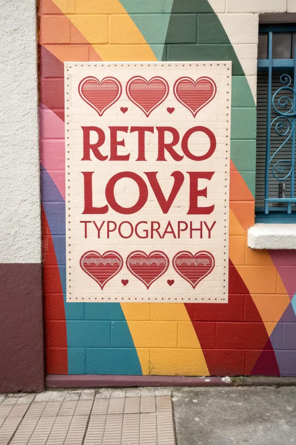 Bring energy to your decor with retro love typography.