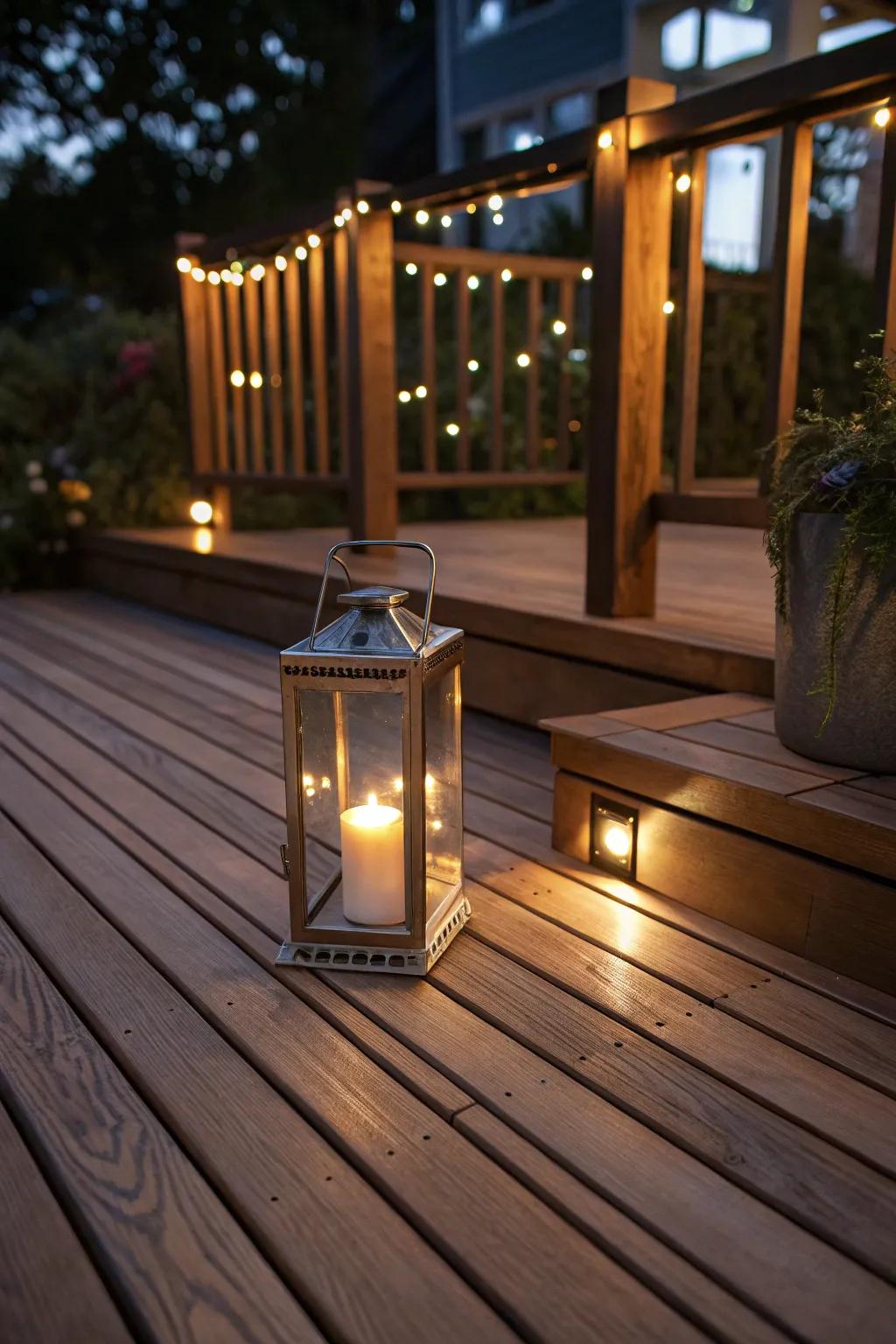 Illuminate your deck with style: Discover the charm of handcrafted lighting.