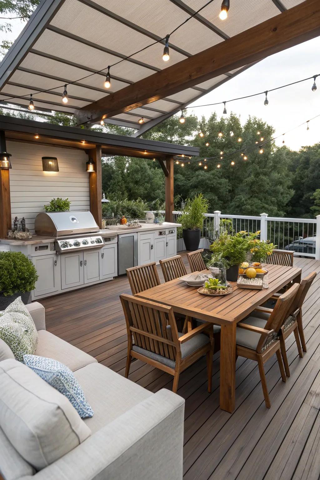 Organize your deck with dedicated activity zones.