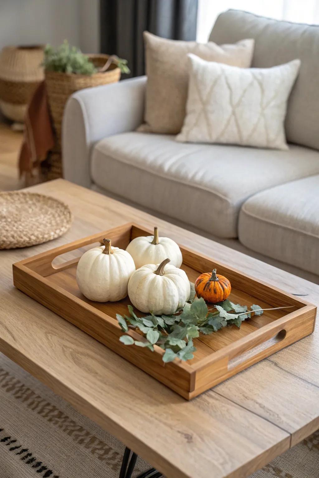 Embrace the essence of fall with a minimalist touch—seasonal decor that speaks to simplicity and natural charm.