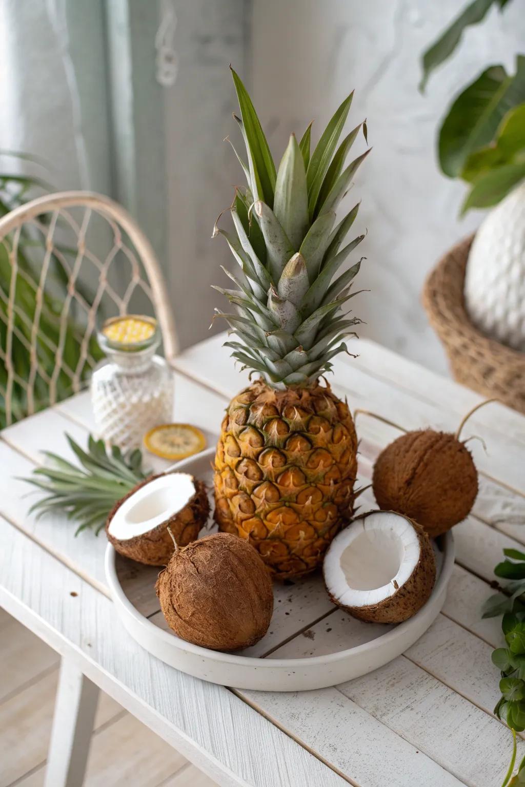 Transform your party with a stunning tropical fruit display that delights both the eyes and the palate!