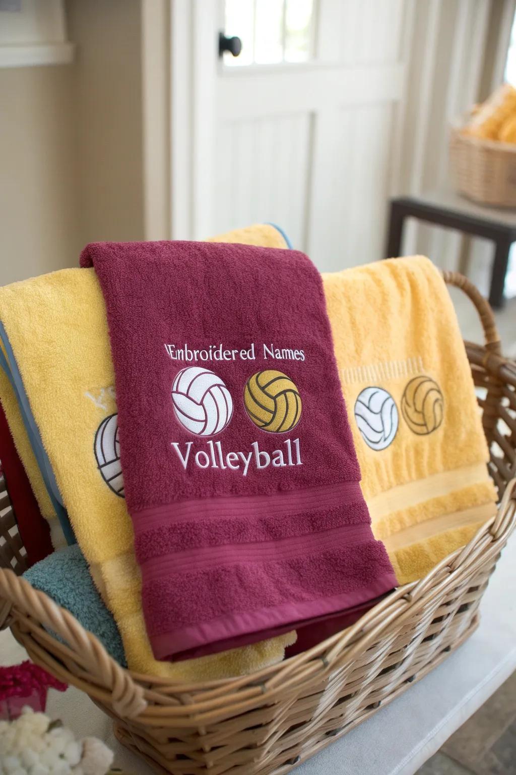 Stay dry in style with personalized team towels.