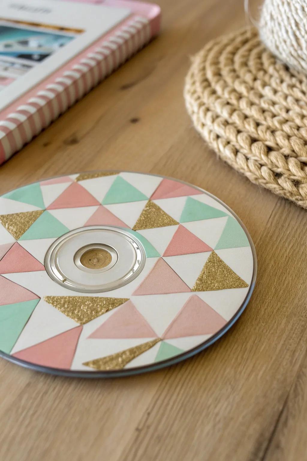 Elevate your DVD art with stunning geometric patterns, blending modern design with minimalist elegance.