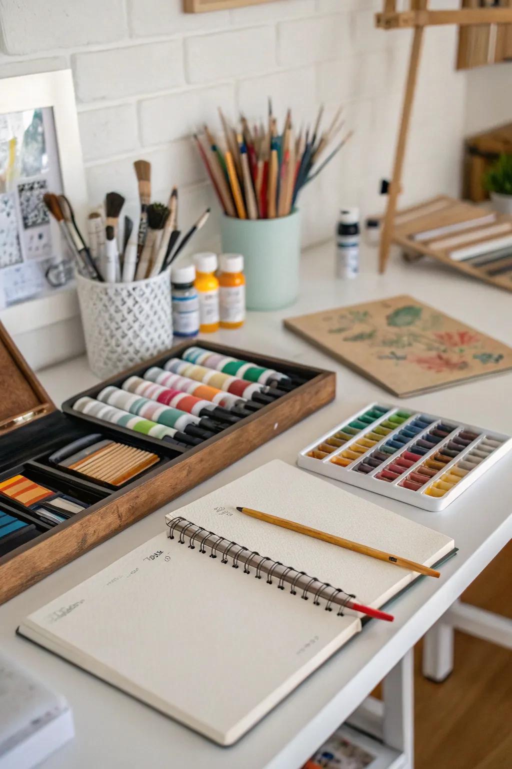 Art supplies that unleash creativity in the young artist.