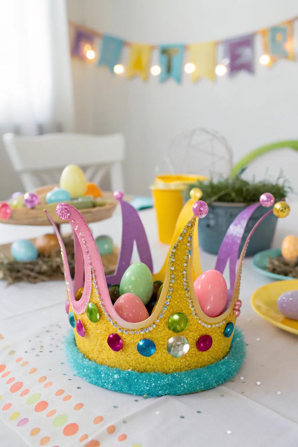 Shine bright with an eggstravagant crown.