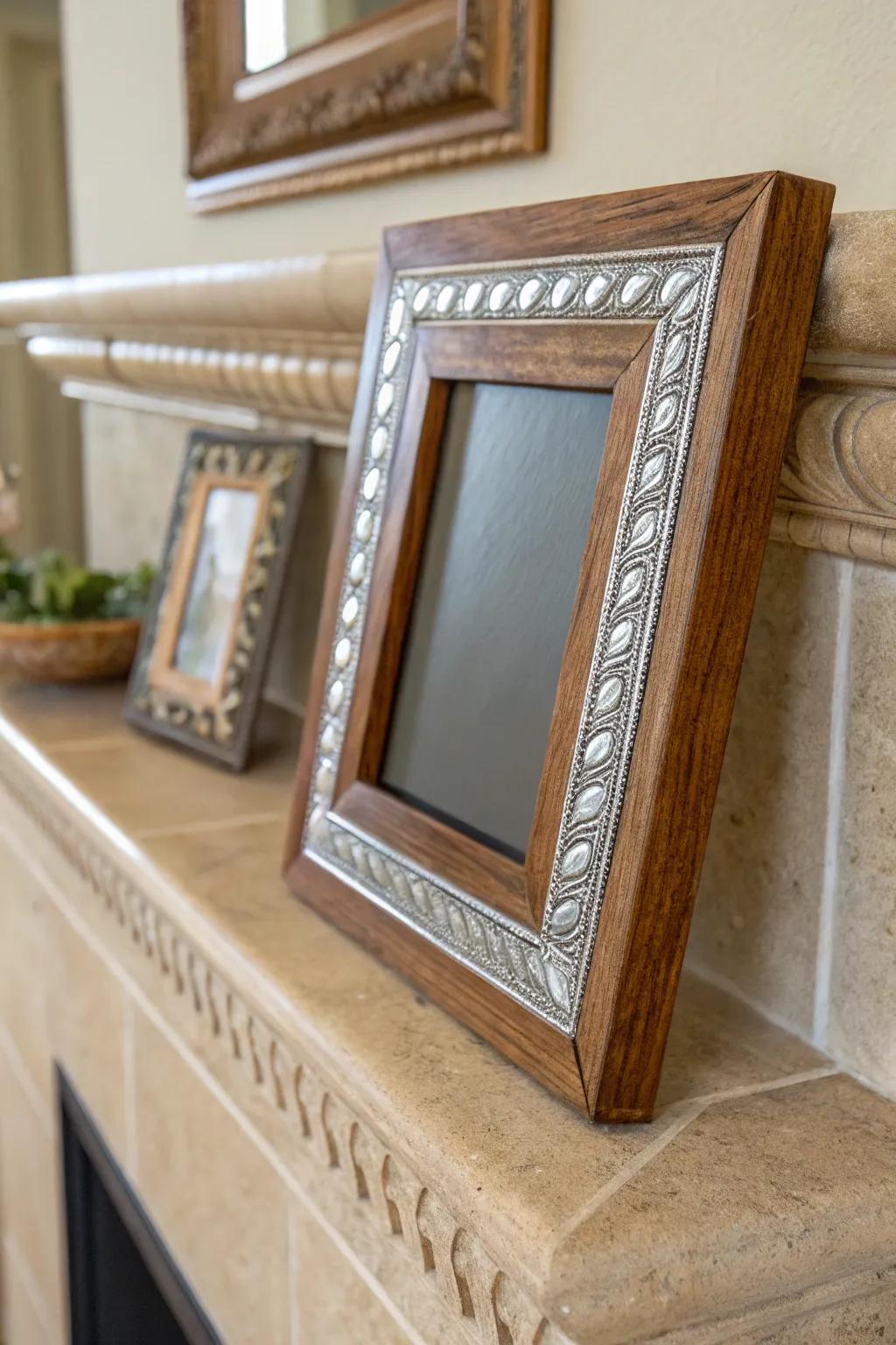 Epoxy inlay picture frame, a classy way to display your photos.