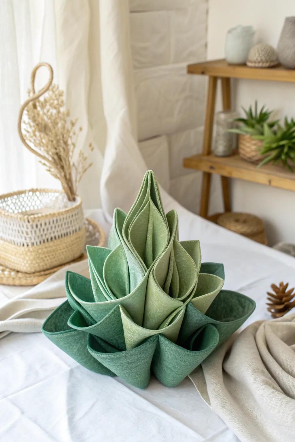 Discover the serene beauty of abstract plant forms in fabric, a perfect blend of minimalist and Boho style for your home decor.
