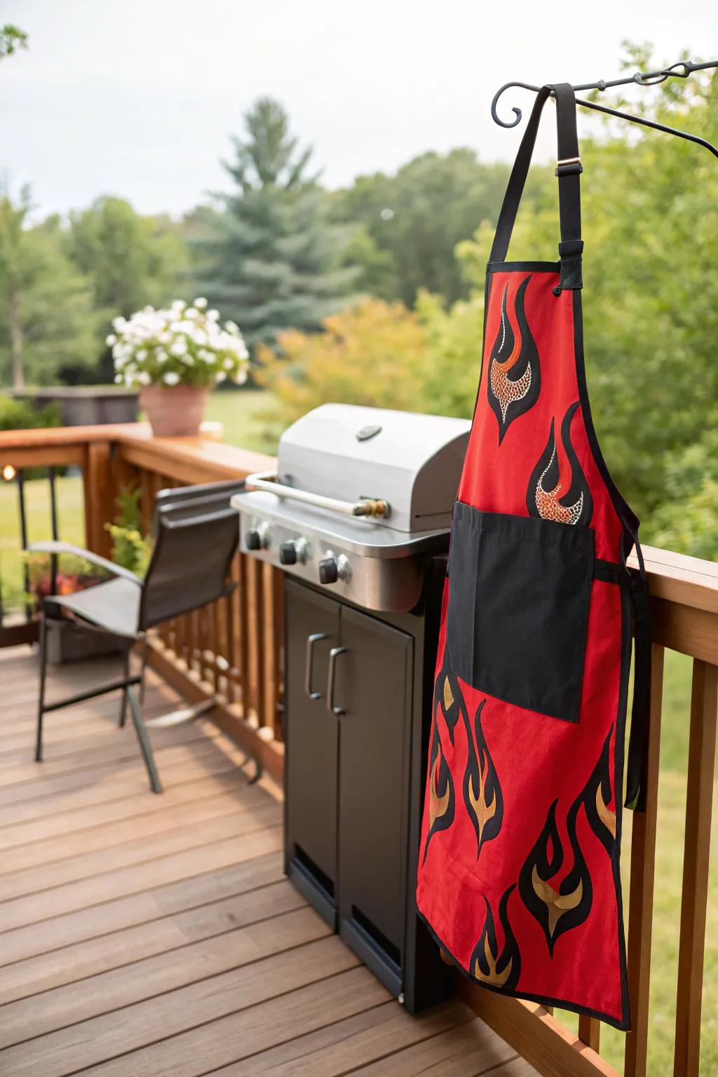 A custom BBQ apron for the grill master.