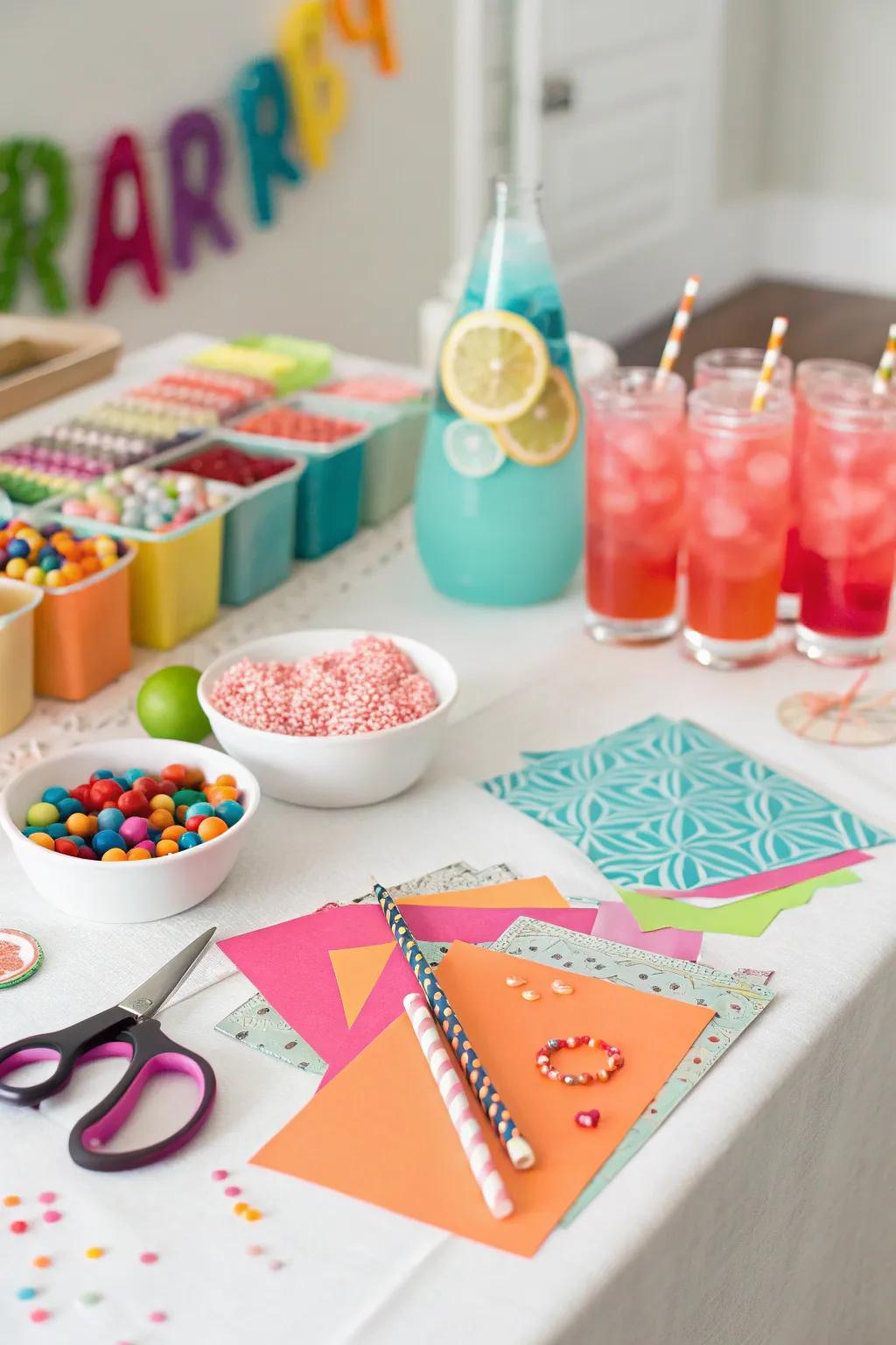 Enjoy a creative crafting party with cocktails to celebrate your February birthday.