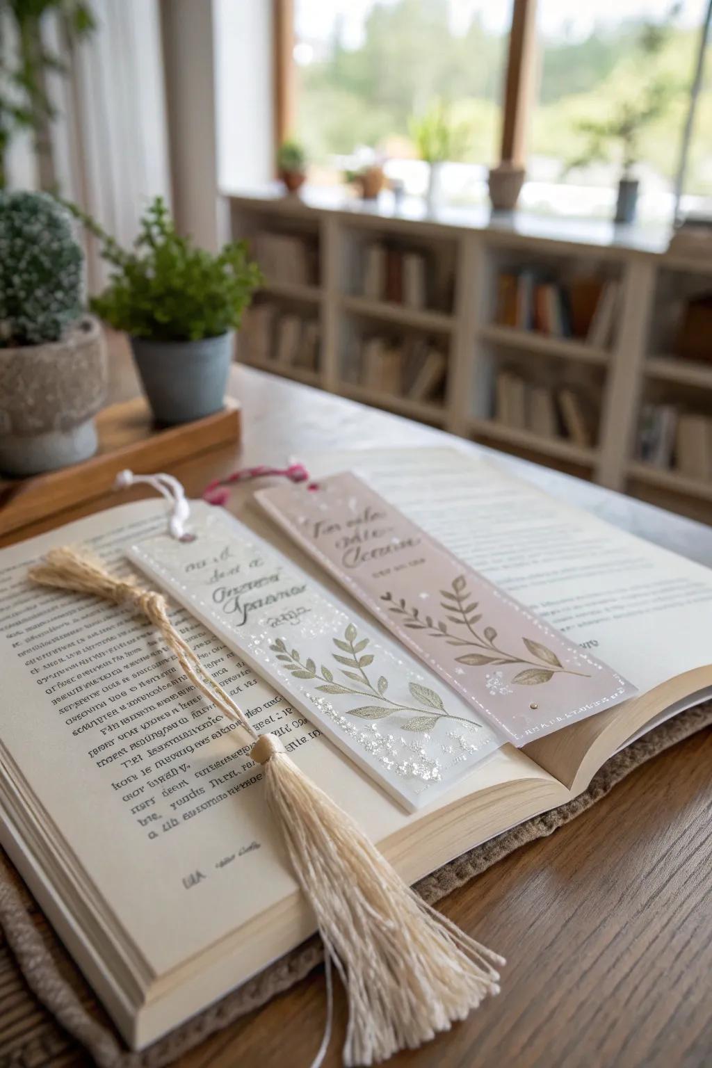 Elegant bookmarks to cherish and use.