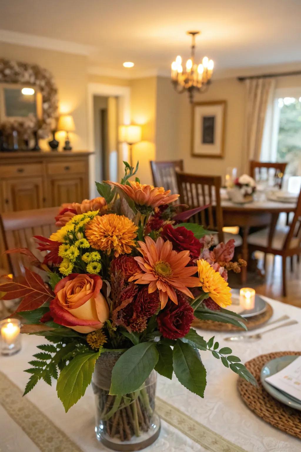 A bouquet that embodies the richness of the autumn season.