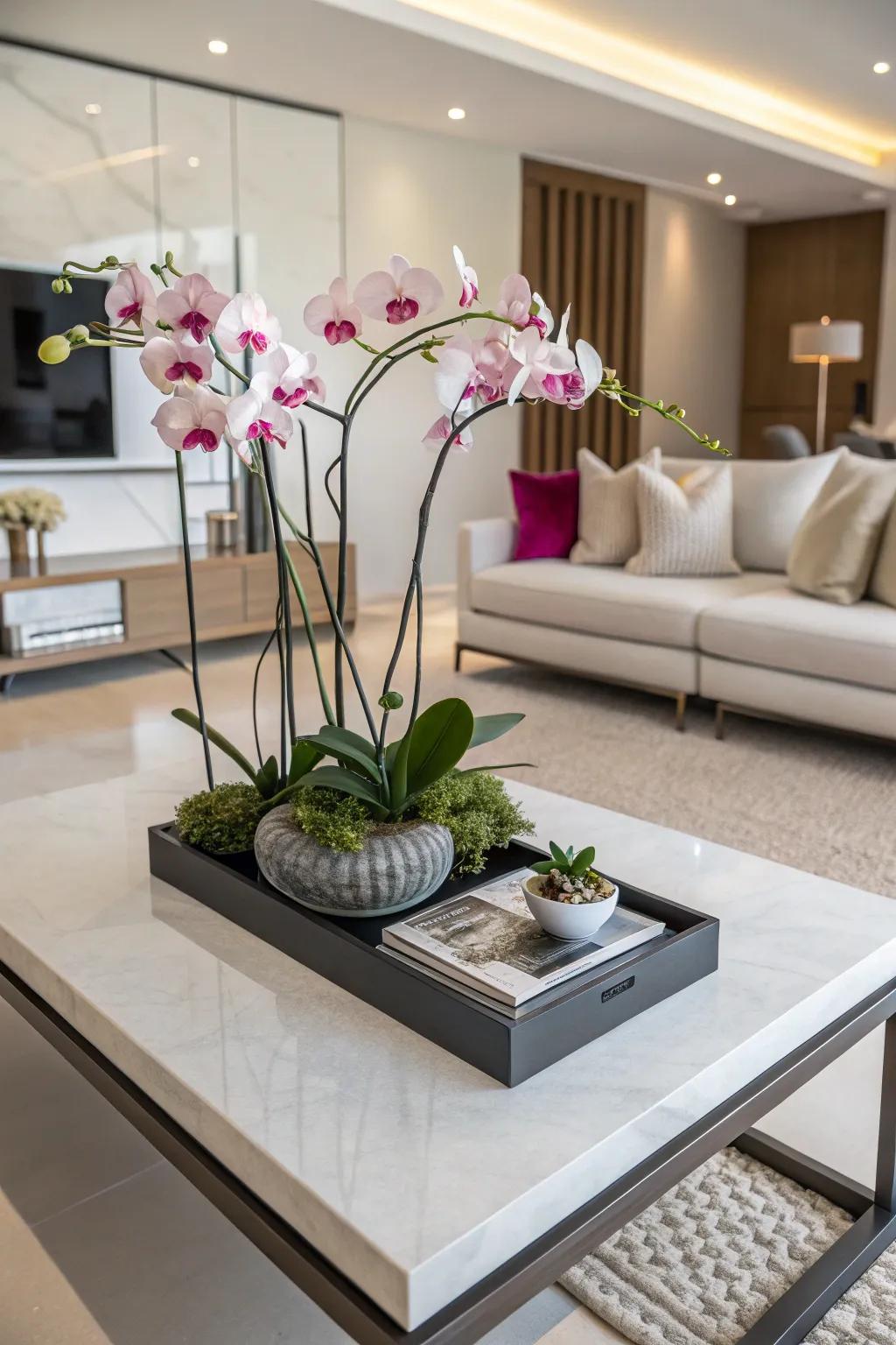 Orchids offer exotic elegance to your decor.