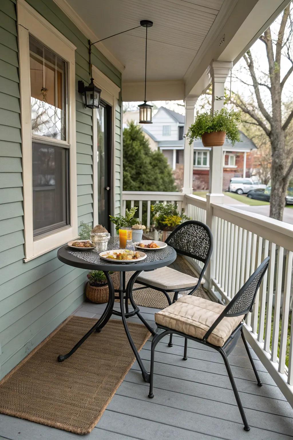 A dining nook perfect for alfresco meals.