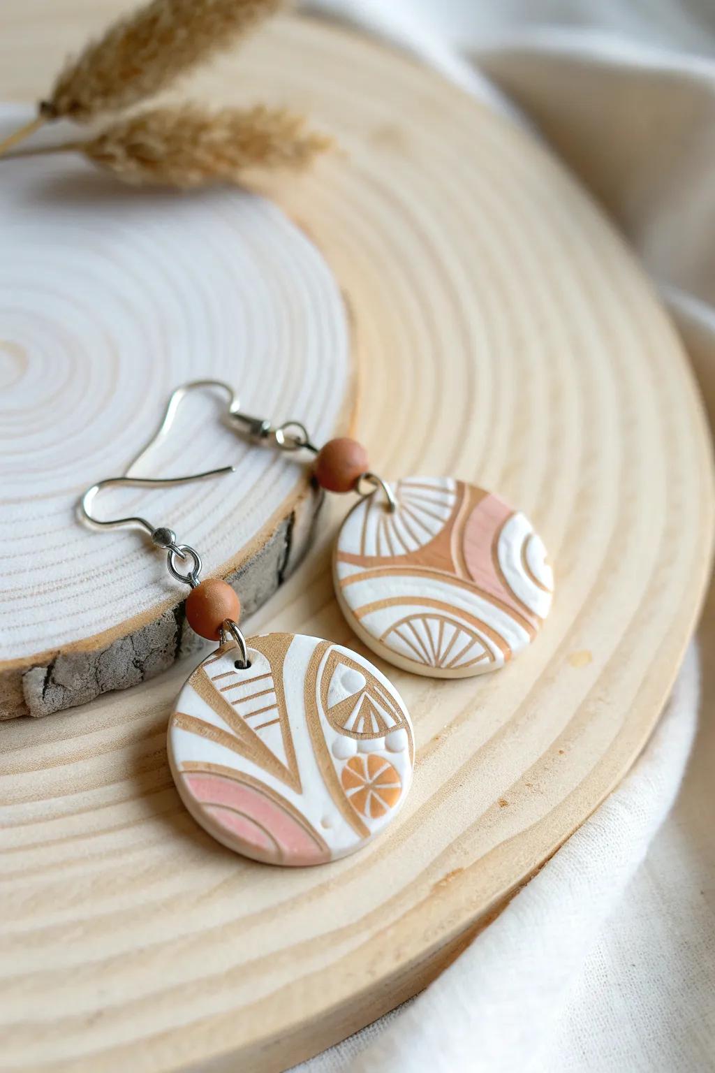 Handcrafted Beauty: Discover the art of polymer clay earrings, where simplicity meets creativity.