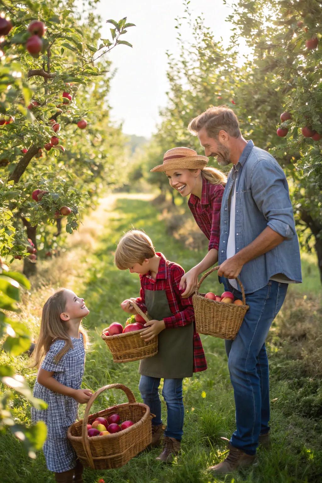 Enjoy a day outdoors and gather fresh apples for fall treats.