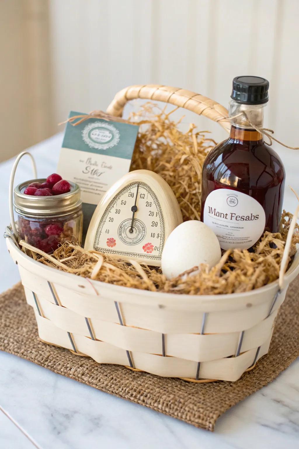 A delightful morning surprise: the perfect gift basket for breakfast in bed.