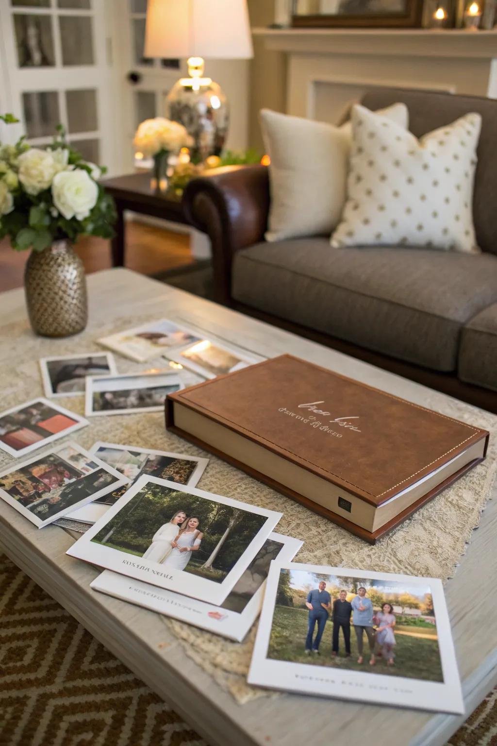 A personalized photo album preserves her cherished memories.