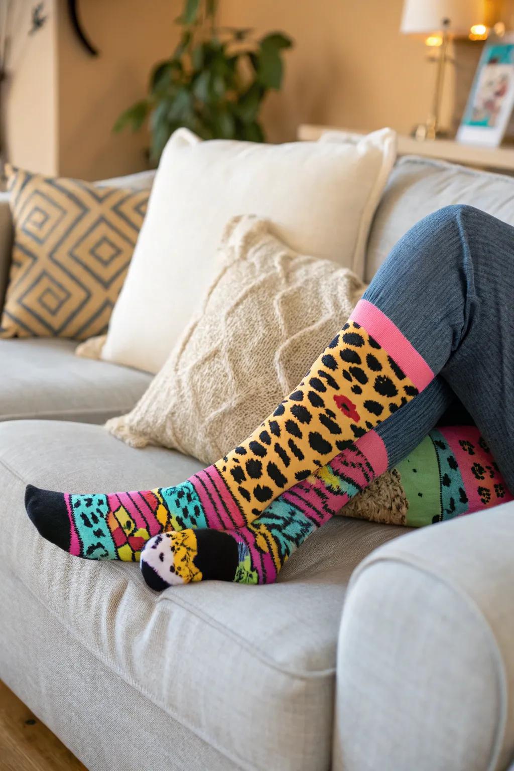 Compression socks with a fun twist.