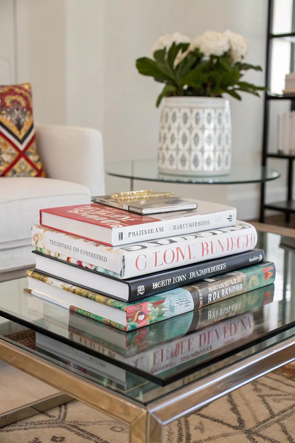 Add sophistication with stylish coffee table books