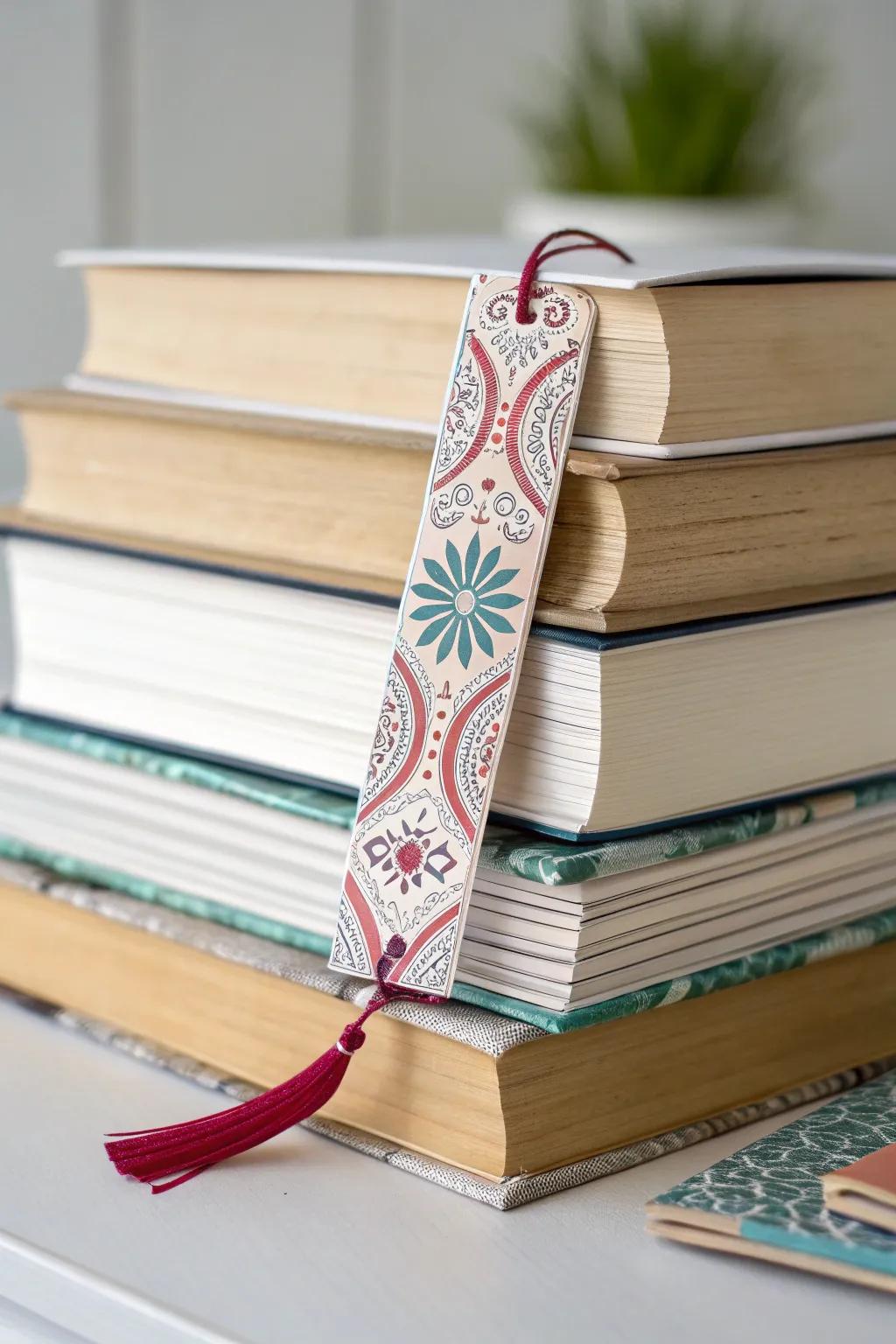 A customized bookmark makes reading even more enjoyable.