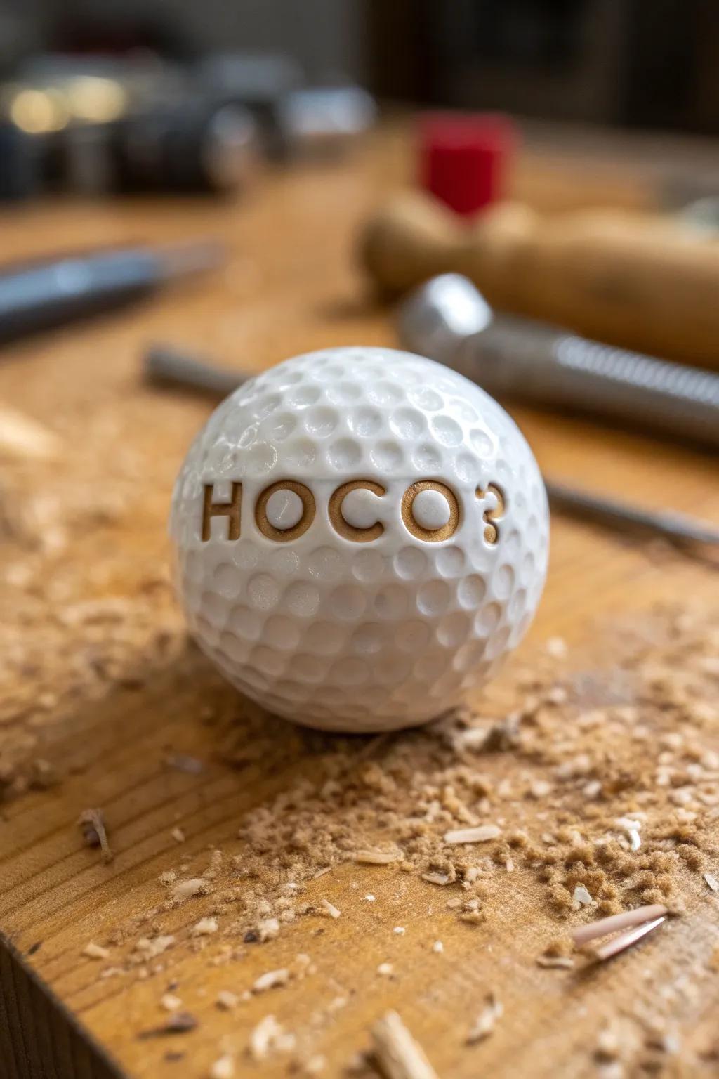 Craft your way to HOCO glory with this unique golf ball sign idea!