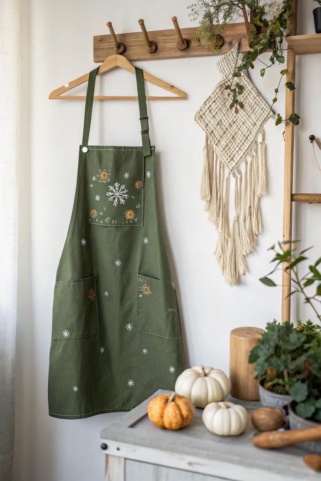 Transform your space with seasonal apron board swaps – a touch of nature-inspired elegance for every season.